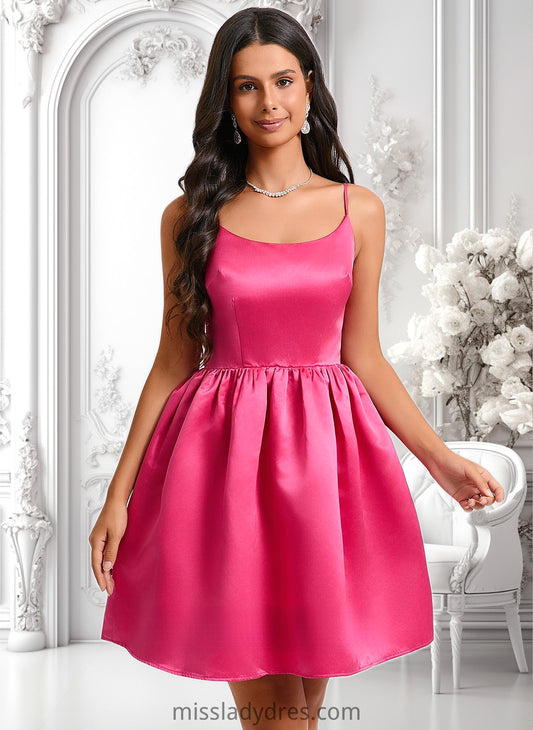 Moriah Ball-Gown/Princess Scoop Short Satin Homecoming Dress DBP0025714