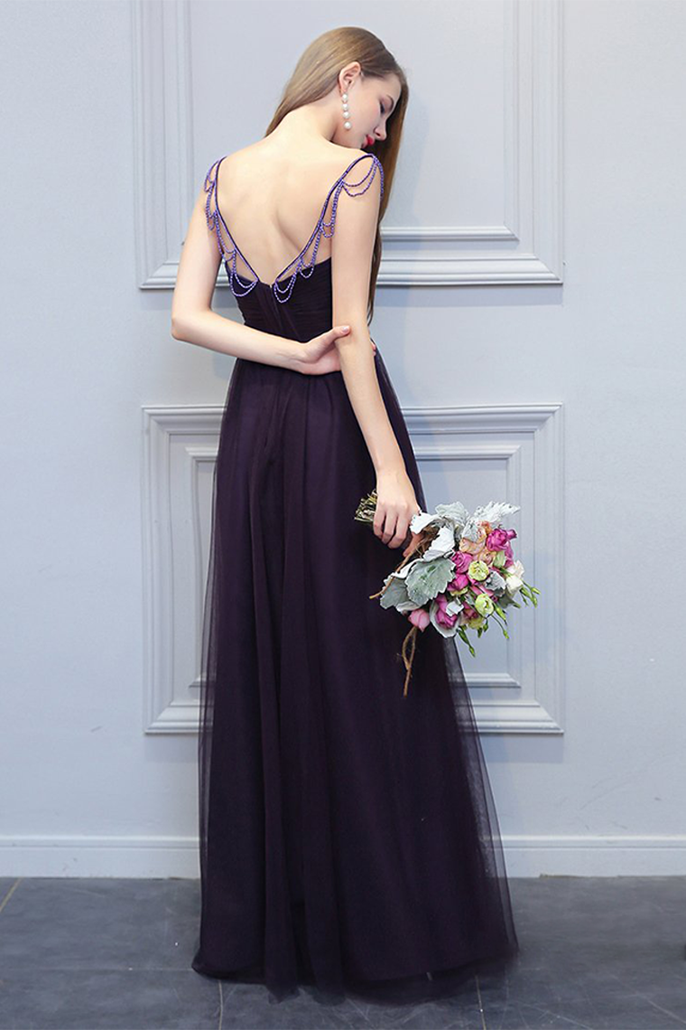 Carleigh Sleeveless A-Line/Princess Floor Length Natural Waist Sweetheart Chiffon Spaghetti Straps Bridesmaid Dresses