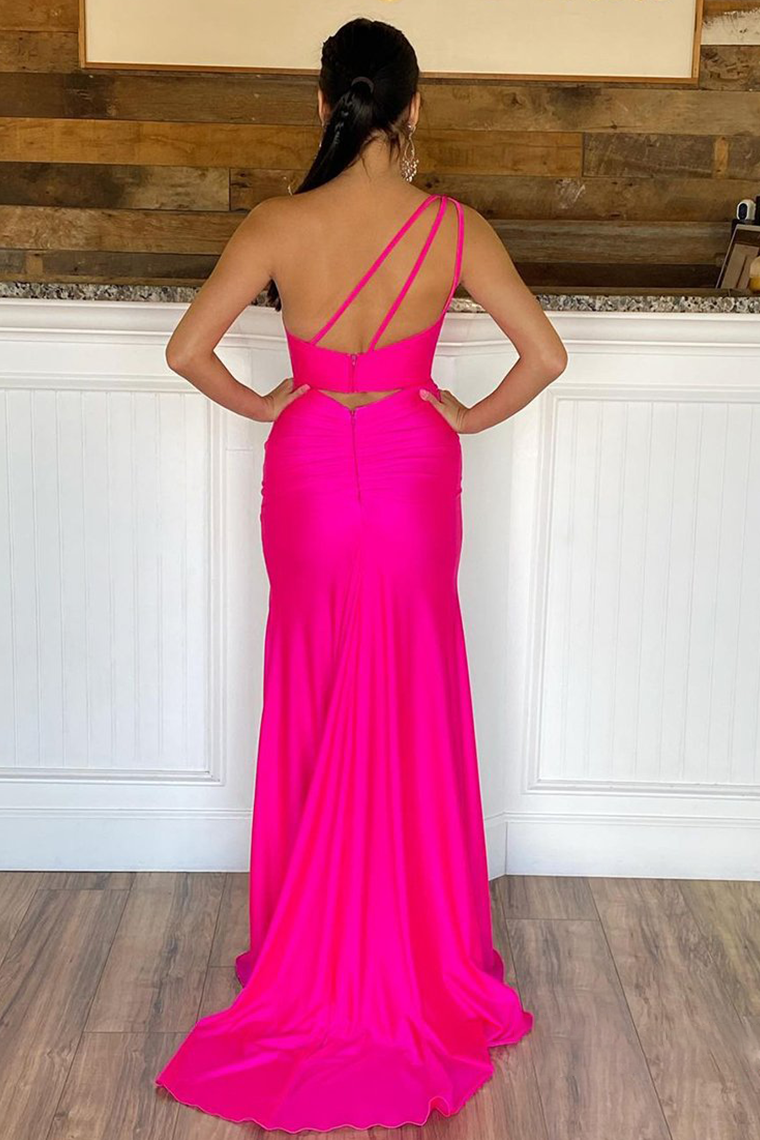 Mermaid One-Shoulder Backless Prom Dress Evening Dress