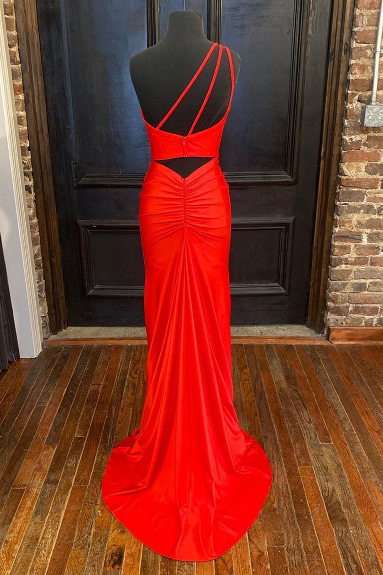 Mermaid One-Shoulder Backless Prom Dress Evening Dress